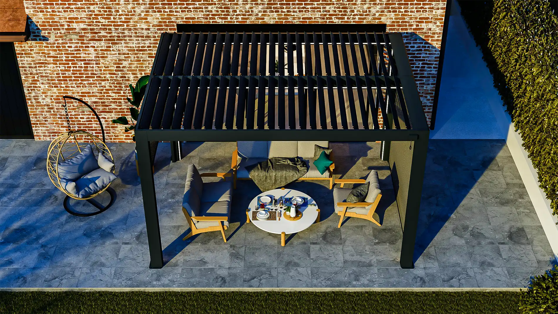 TOP PLAN VIEW - SHADESPAN PERGOLA